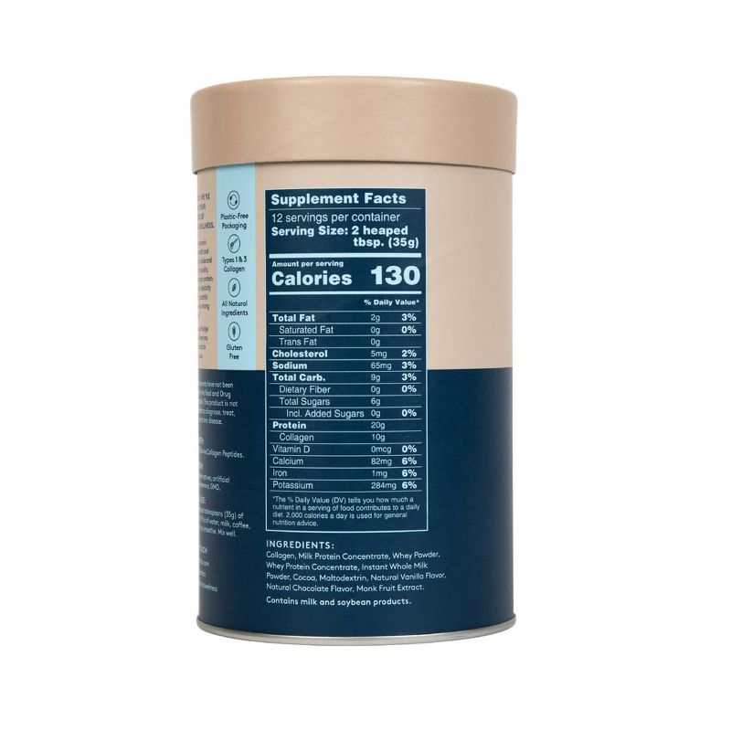 DOSE&CO Collagen Protein Powder - Chocolate - 14.8oz