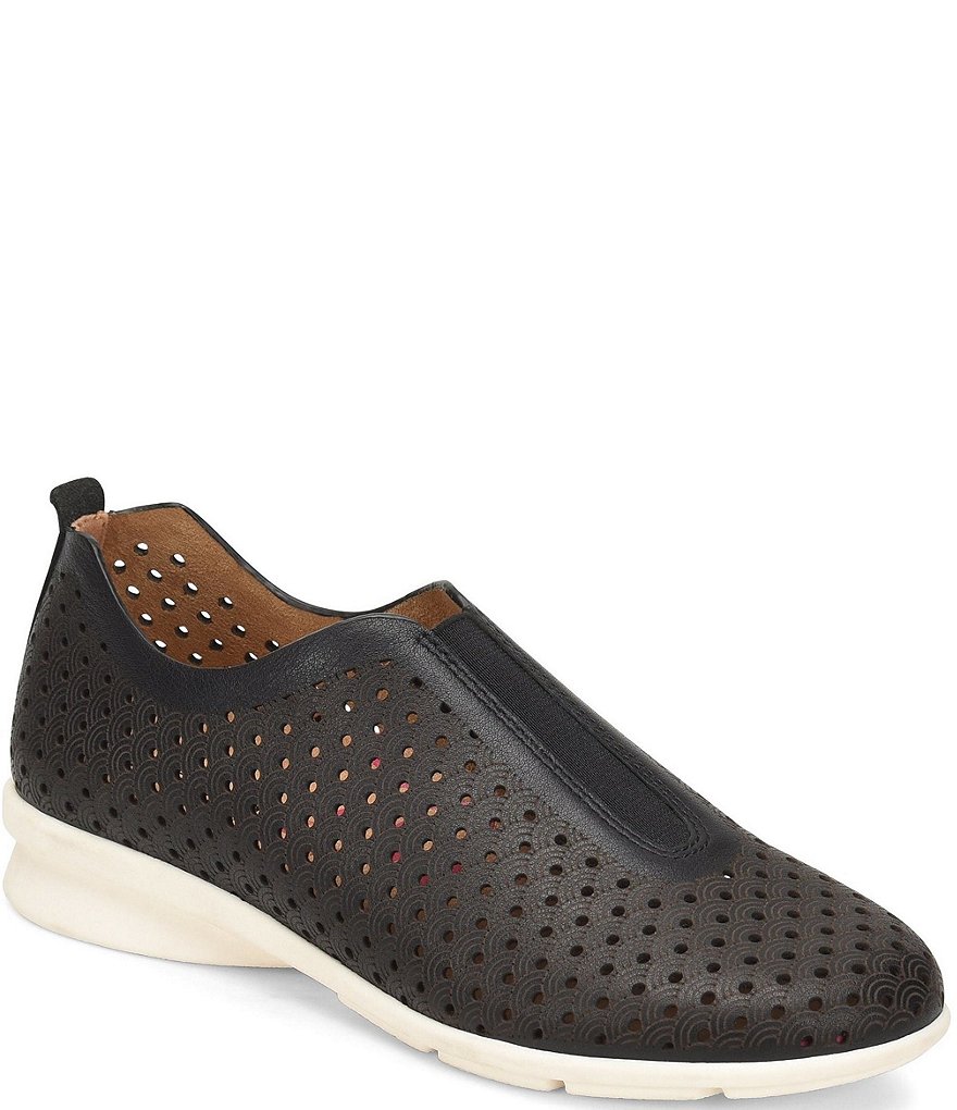 Comfortiva Perlace Perforated Leather Slip-On Sneakers