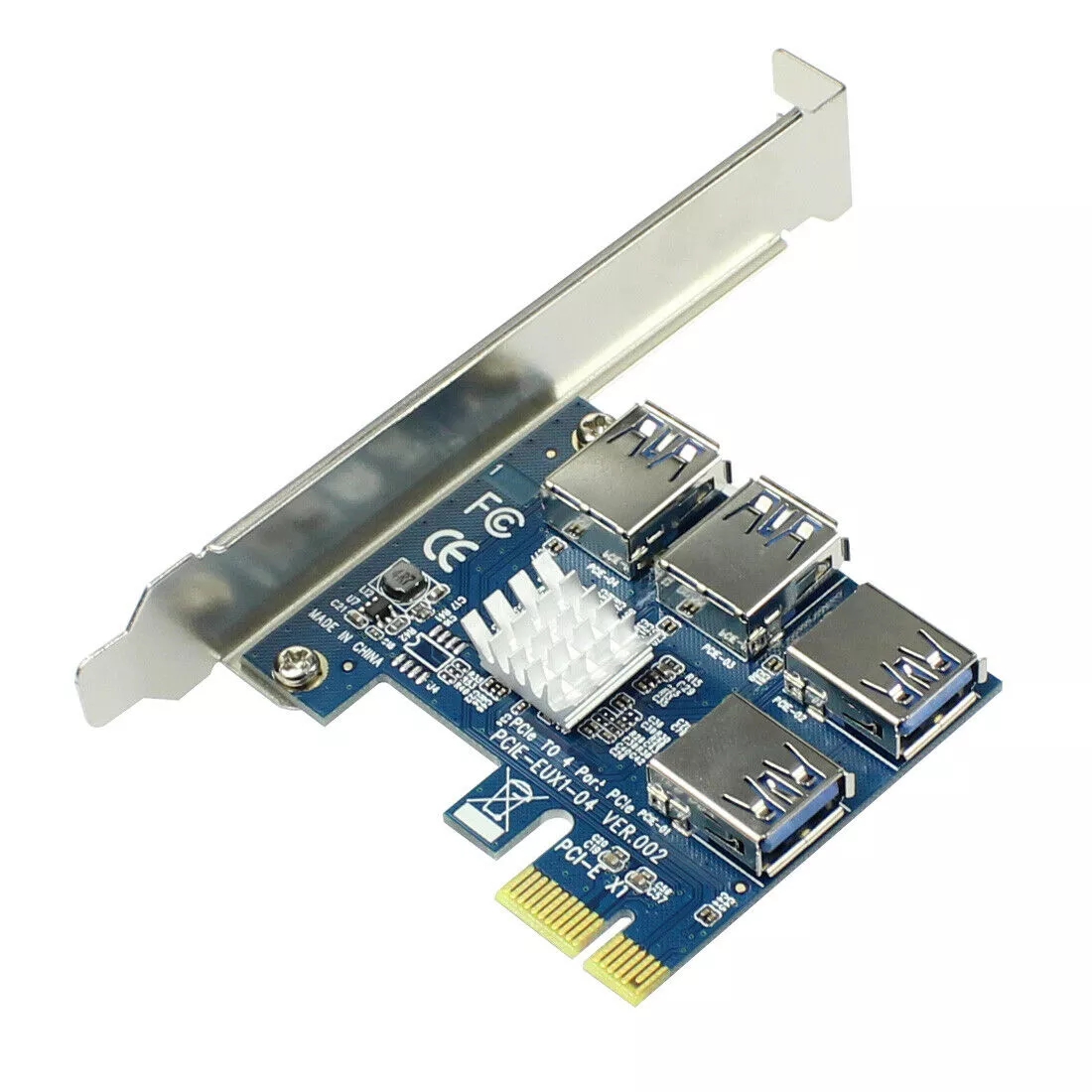 PCI-E to PCI-E Adapter 1 Turn 4 PCI-Express Slot 1x to 16x USB 3.0 Mining Special Riser Card PCIe Converter for BTC Miner Mining