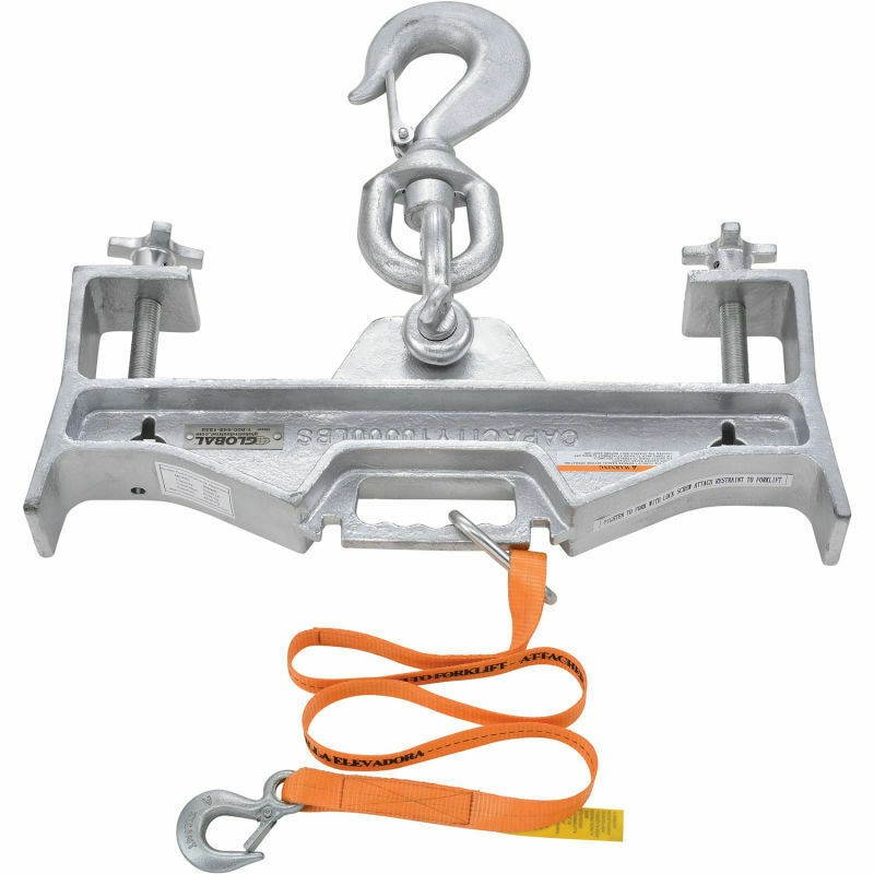 NEW! Double Fork Forklift Hook Attachment - 4000 Lb. Cap. - Swivel Hook!!