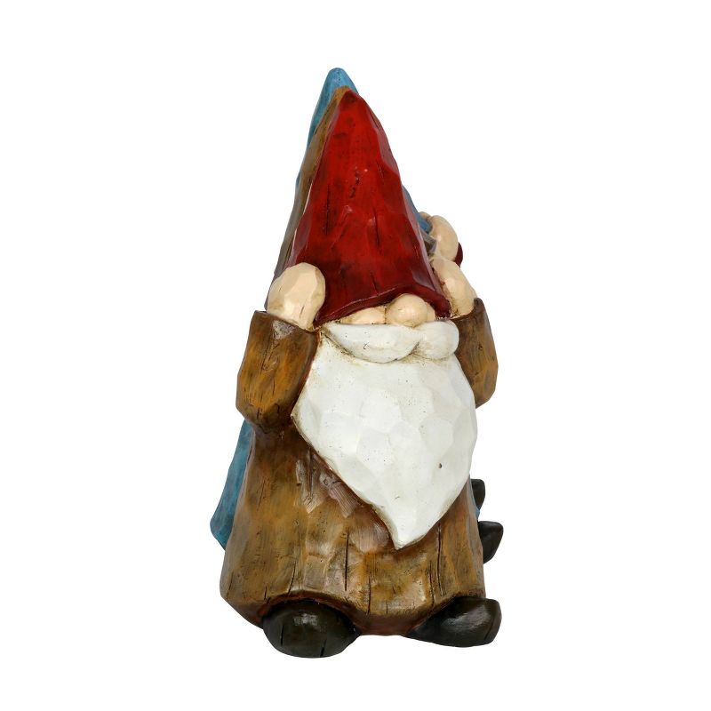 8.66" No Evil Wood Look Gnomes - Exhart