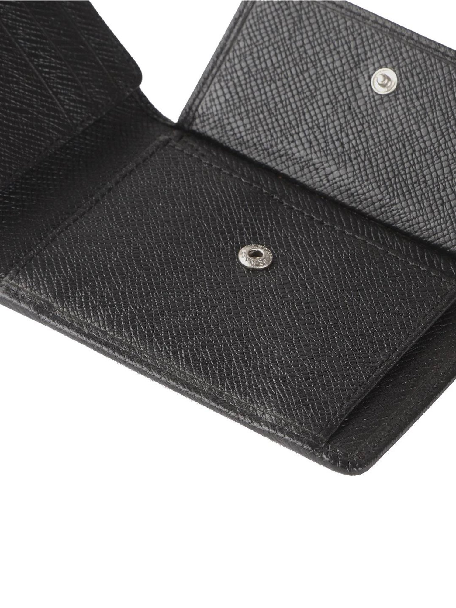 Brown Bear Black Casual Leather Rfid Bi-Fold Wallet for Men