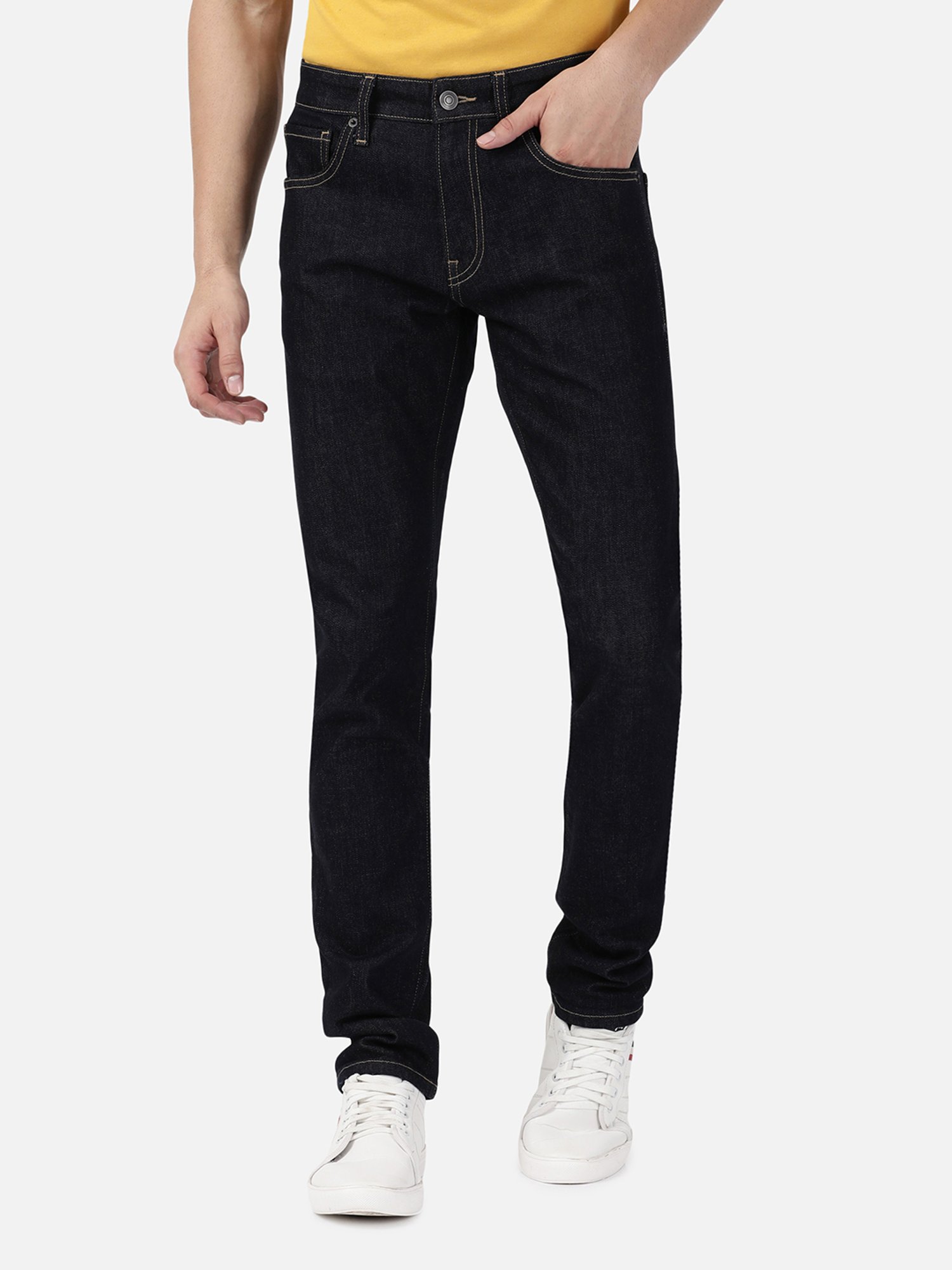Passion Dark Blue Slim Fit Lightly Washed Jeans
