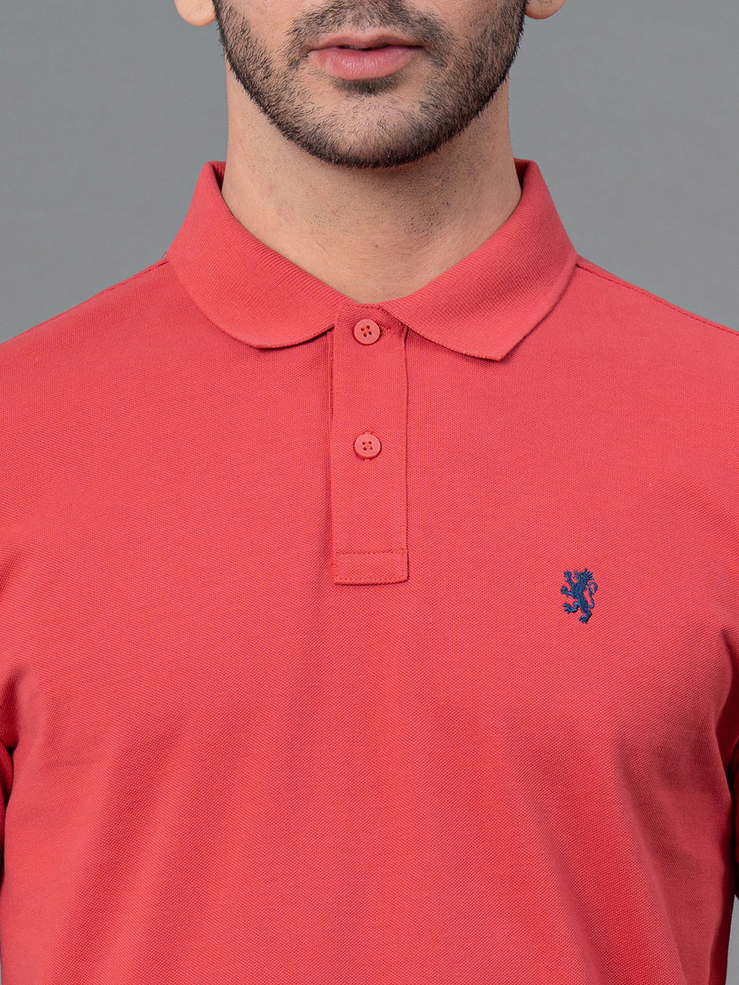 Red Tape Bright Pink Regular Fit Cotton Polo T-Shirt