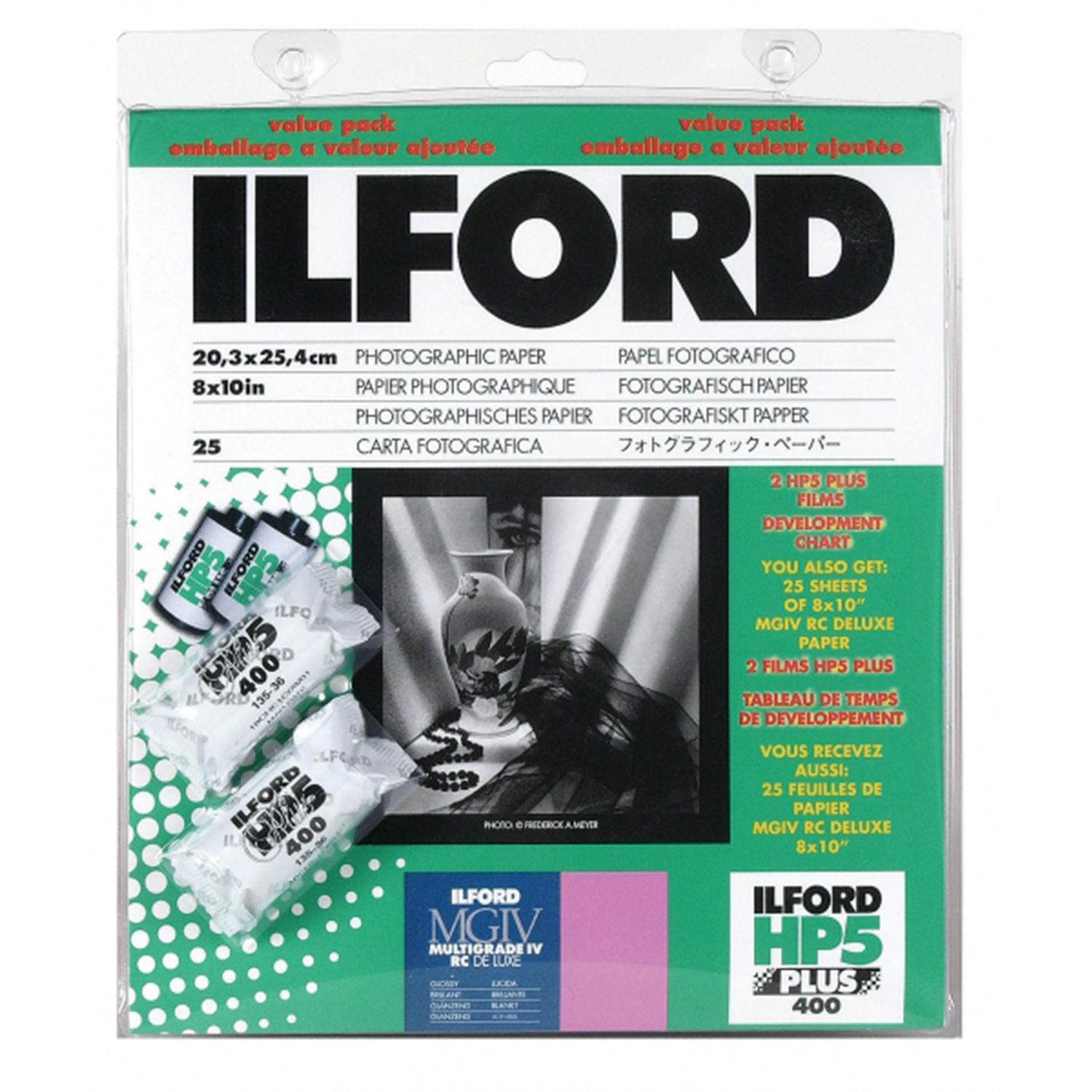 Ilford 8 x 10" Multigrade IV Black & White RC Glossy Paper (25 Sheets) Value Pa