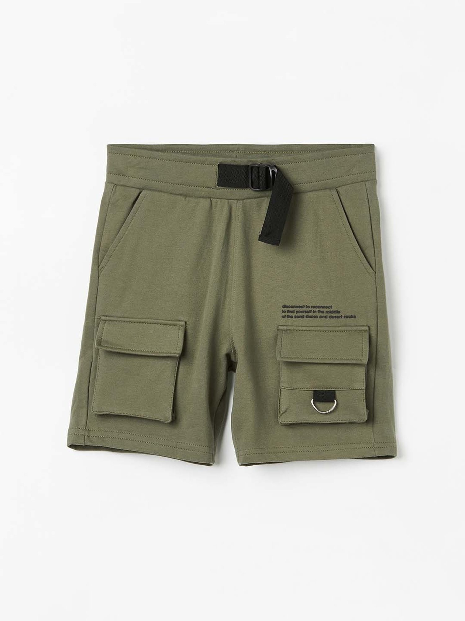 Fame Forever by Lifestyle Kids Olive Cotton Printed Shorts