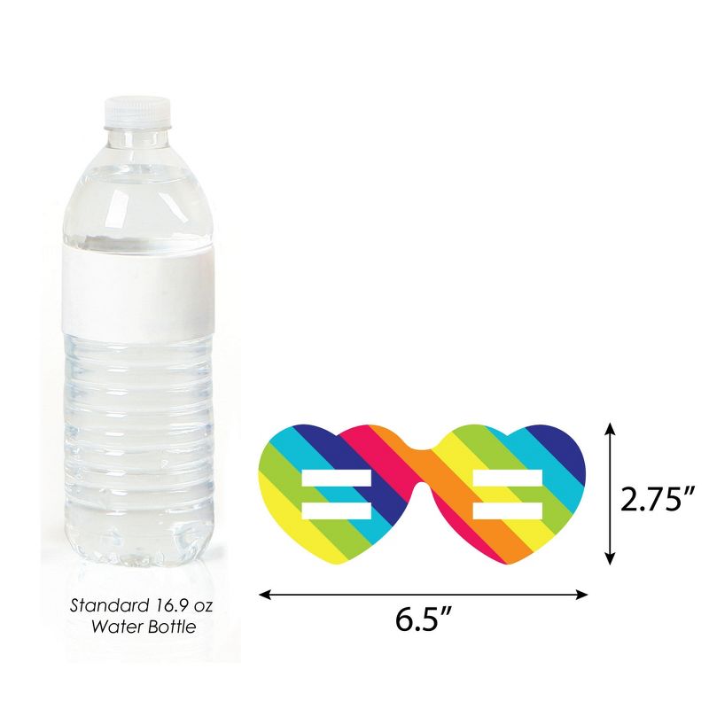 Big Dot of Happiness Love is Love - Gay Pride Glasses - Paper Card Stock LGBTQ Rainbow Party Photo Booth Props Kit - 10 Count