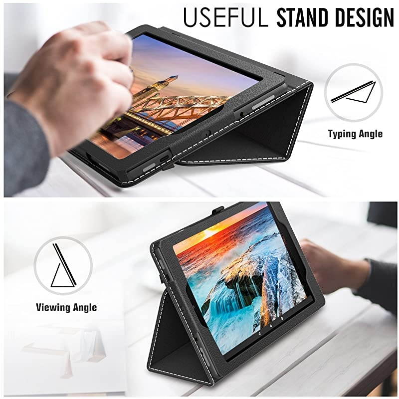 Case for AllNew  Fire HD 10 Tablet 7th Generation and 9th Generation 2017 and 2019 Release Slim Folding Stand Cover with Auto WakeSleep for 101 Inch Tablet Black