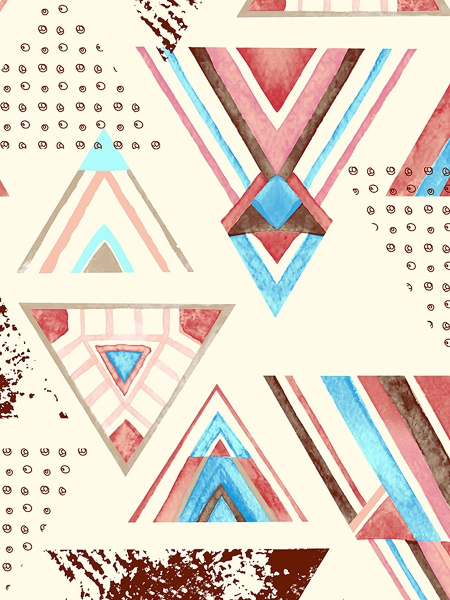 Welspun Geometric Multicolor Cotton Single Bedsheet with Pillow Cover