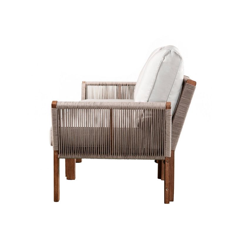 Tahoe Outdoor Three-Seater Sofa - Brown Wicker - Serta