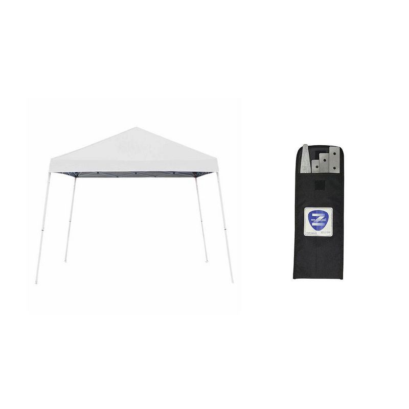Z-Shade 10' x 10' Canopy Tent + Z-Shade Canopy Tent 4 Pack Stake Kit w/ Case