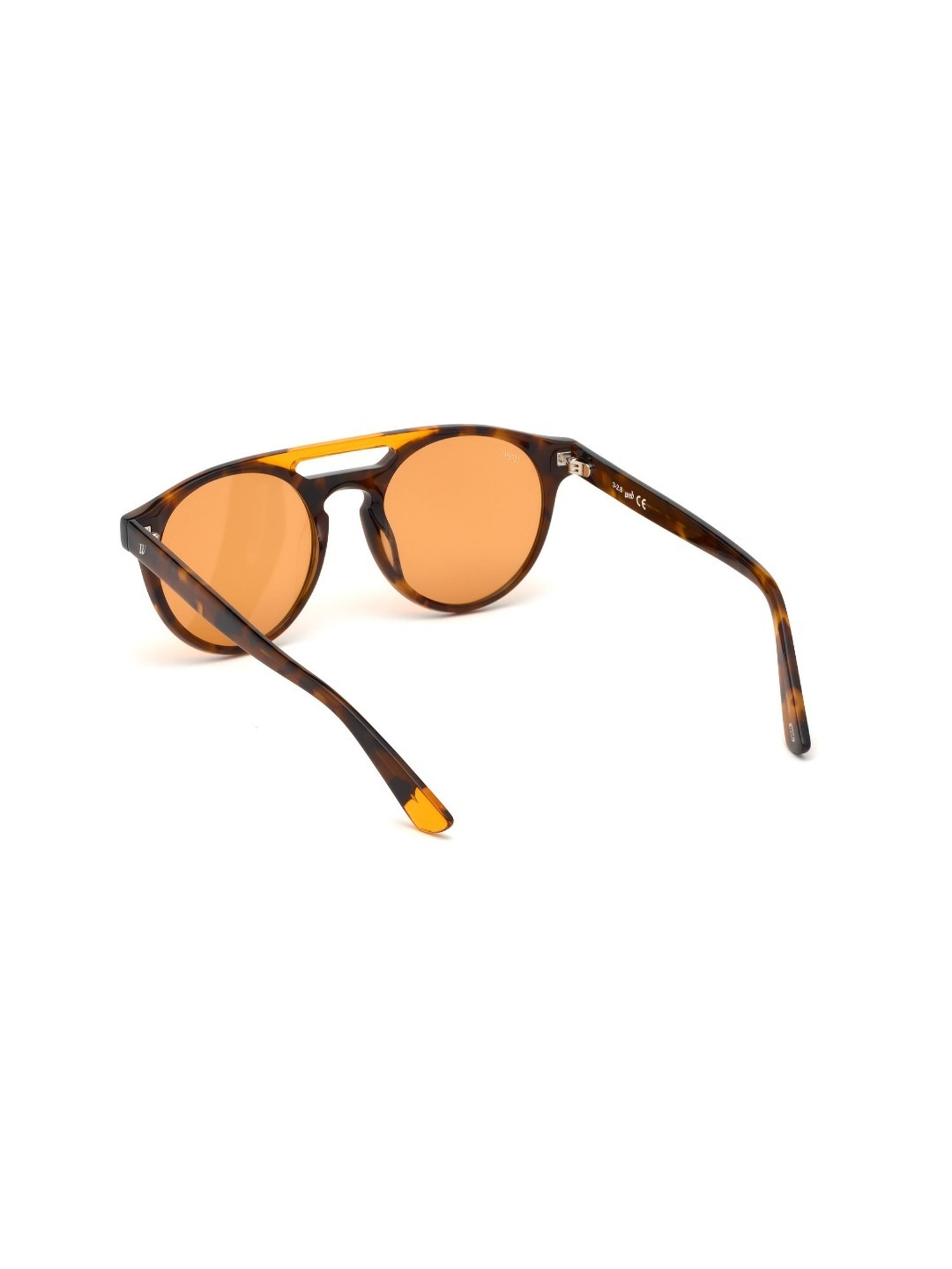 Web Eyewear Orange Cat Eye Unisex Sunglasses Designed in Italy
