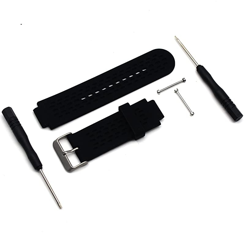 Replacement Silicone Strap for Garmin Approach S2 /S4 GPS Golf Watch (Silicone Black)