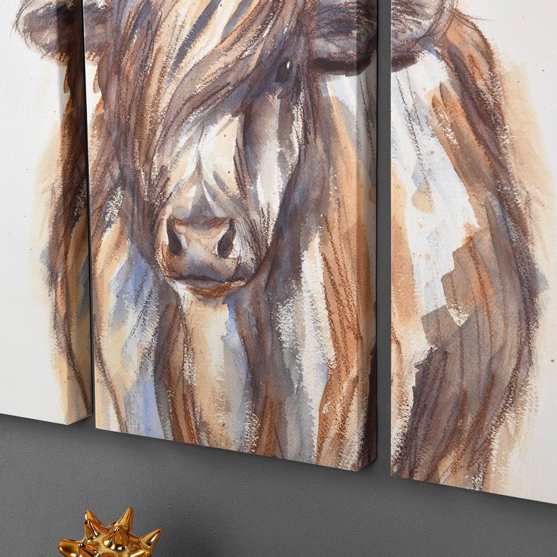 Set of 3 Highland Cow Canvas - FirsTime