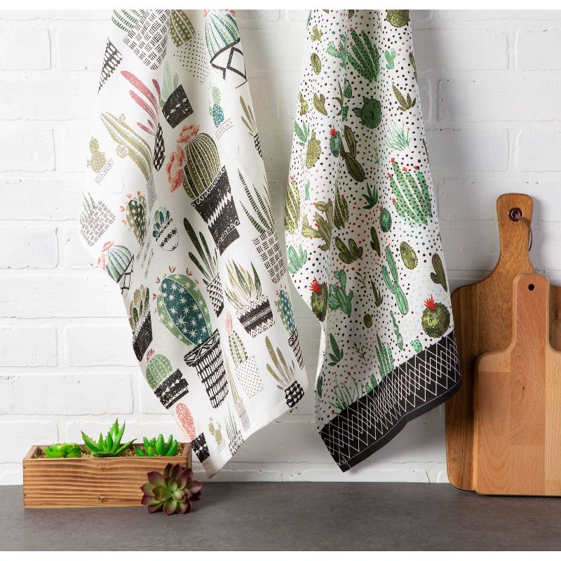 2pk Cotton Urban Oasis Dishtowel Set - Design Imports