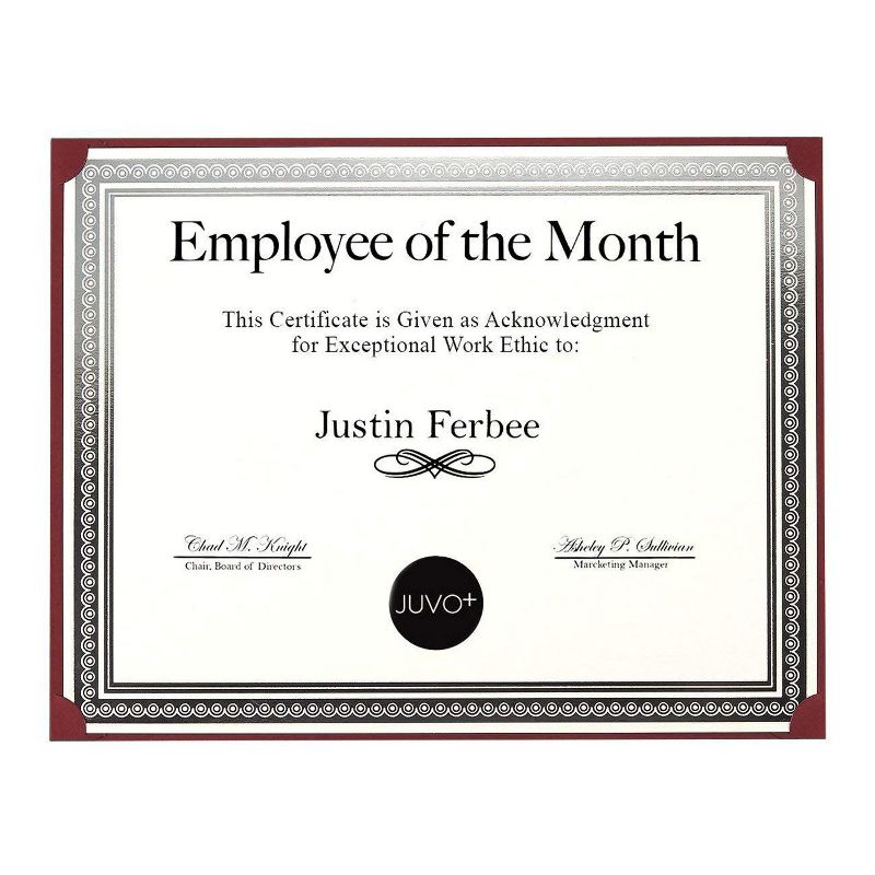 24-Pack Certificate Holder, Diploma Frame Single Sided for Letter Size Award, Red, 11.2" x 8.8"