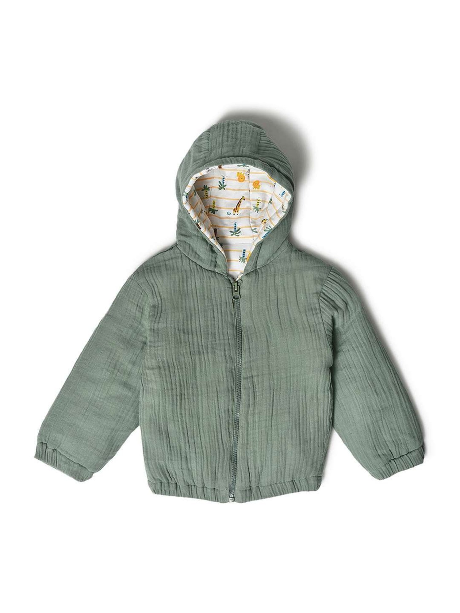 Kate & Oscar Kids White Regular Fit Full Sleeves Jacket