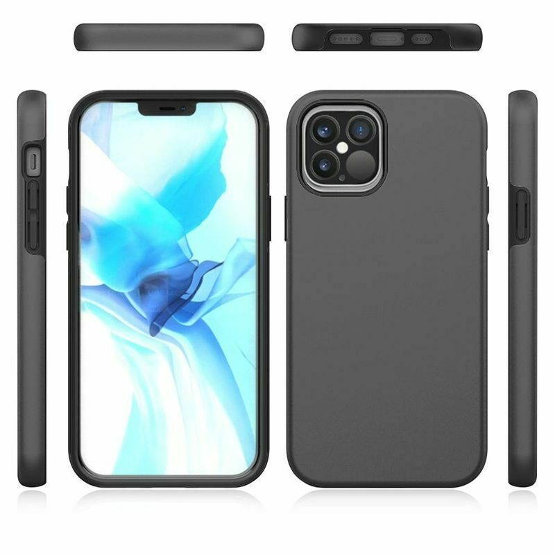 For  iPhone 12 Mini 5.4 in Black The Patrol Hard TPU Hybrid Plastic Case