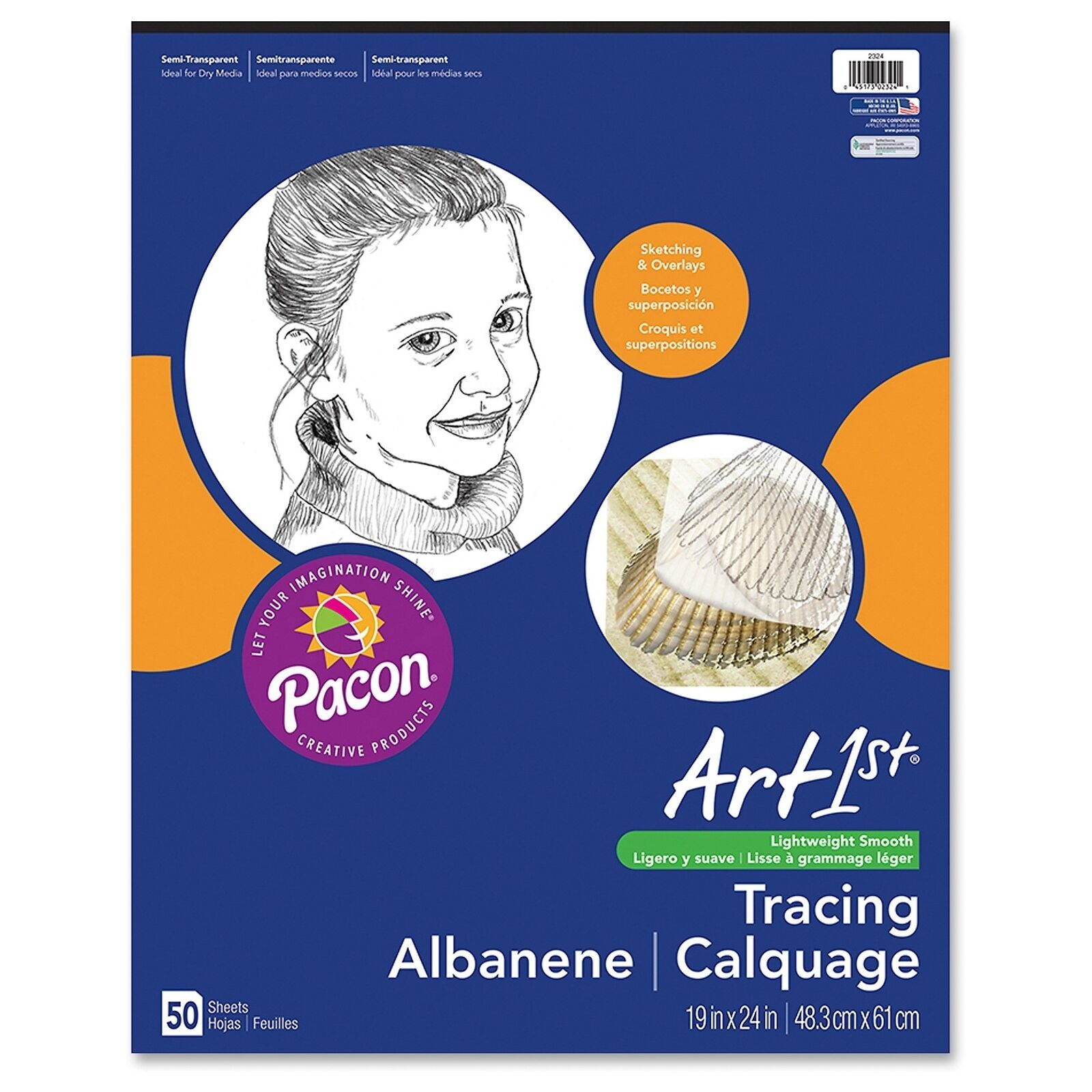 Art1st Art1st Tracing Pad, 19" X 24", 50 Sheets - 50 Sheet - 40 G/m - 19" X 24"
