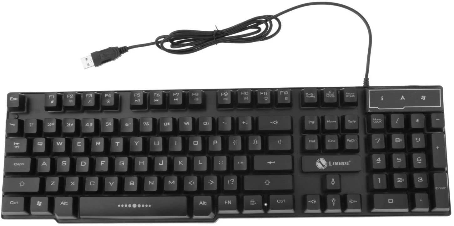 MagiDeal LIMEIDE GTX300 Wired Gaming Mechanical Keyboard RGB Backlit Backlight Computer Keyboard - Black