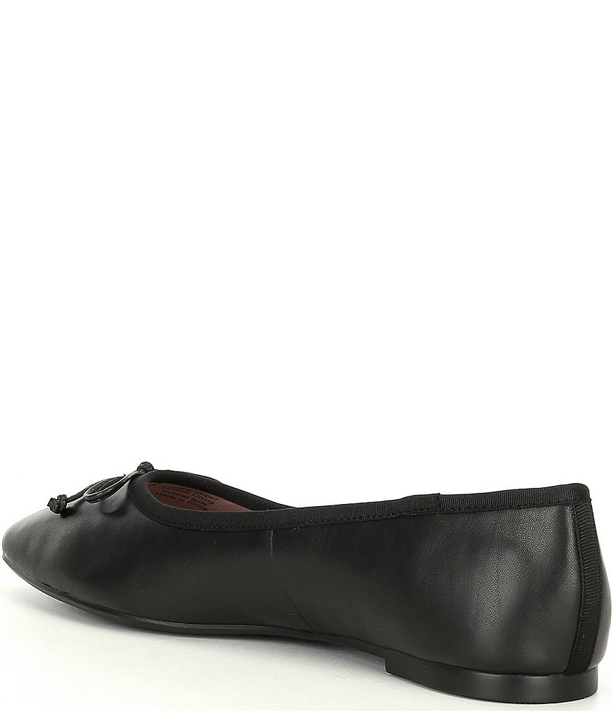 Deltan Quinn Leather Square Toe Ballet Flats