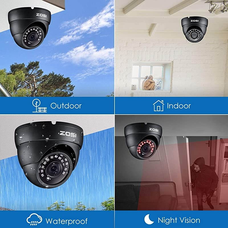 20 Megapixel 1080P 1920TVL 4in1 TVICVIAHD960H CCTV Camera80ft Night Vision Indoor OutdoorAluminum Metal Housing for 960H720P1080P5MP Lite5MP4K Home Surveillance DVR Security System