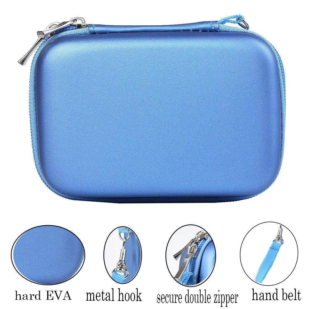 SAIKA Shockproof Travel Carrying Hard Case Storage for HP Sprocket Portable Photo Printer, X7N07A - Blue