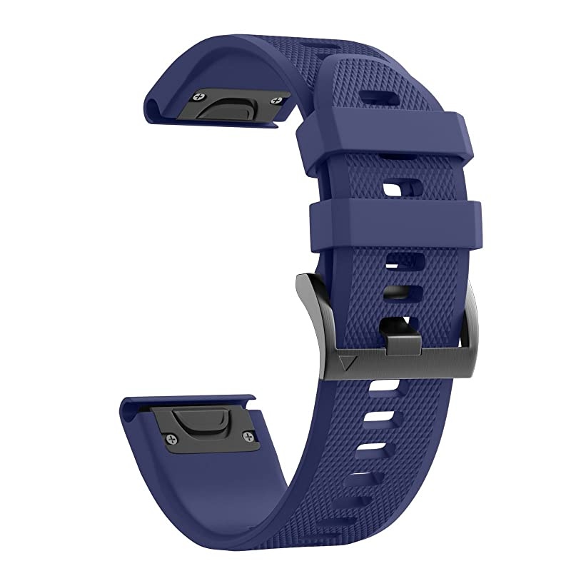 Compatible with Fenix 5 Band Easy Fit 22mm Width Soft Silicone Watch Strap Replacement for Fenix 5Fenix 5 PlusForerunner 935Approach S60Quatix 5 Dark Blue