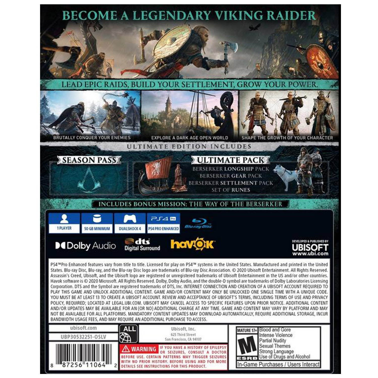 Assassins Creed Valhalla + Marvels Avengers for PlayStation 4 - 2 Game Bundle