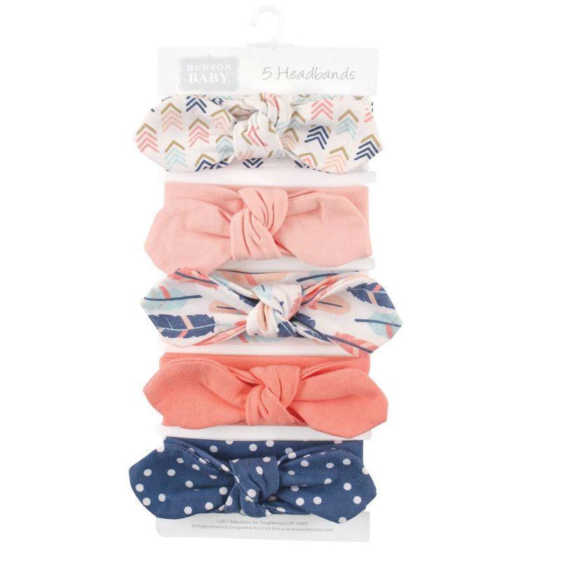 Hudson Baby 5pk Knotted Headbands - One Size