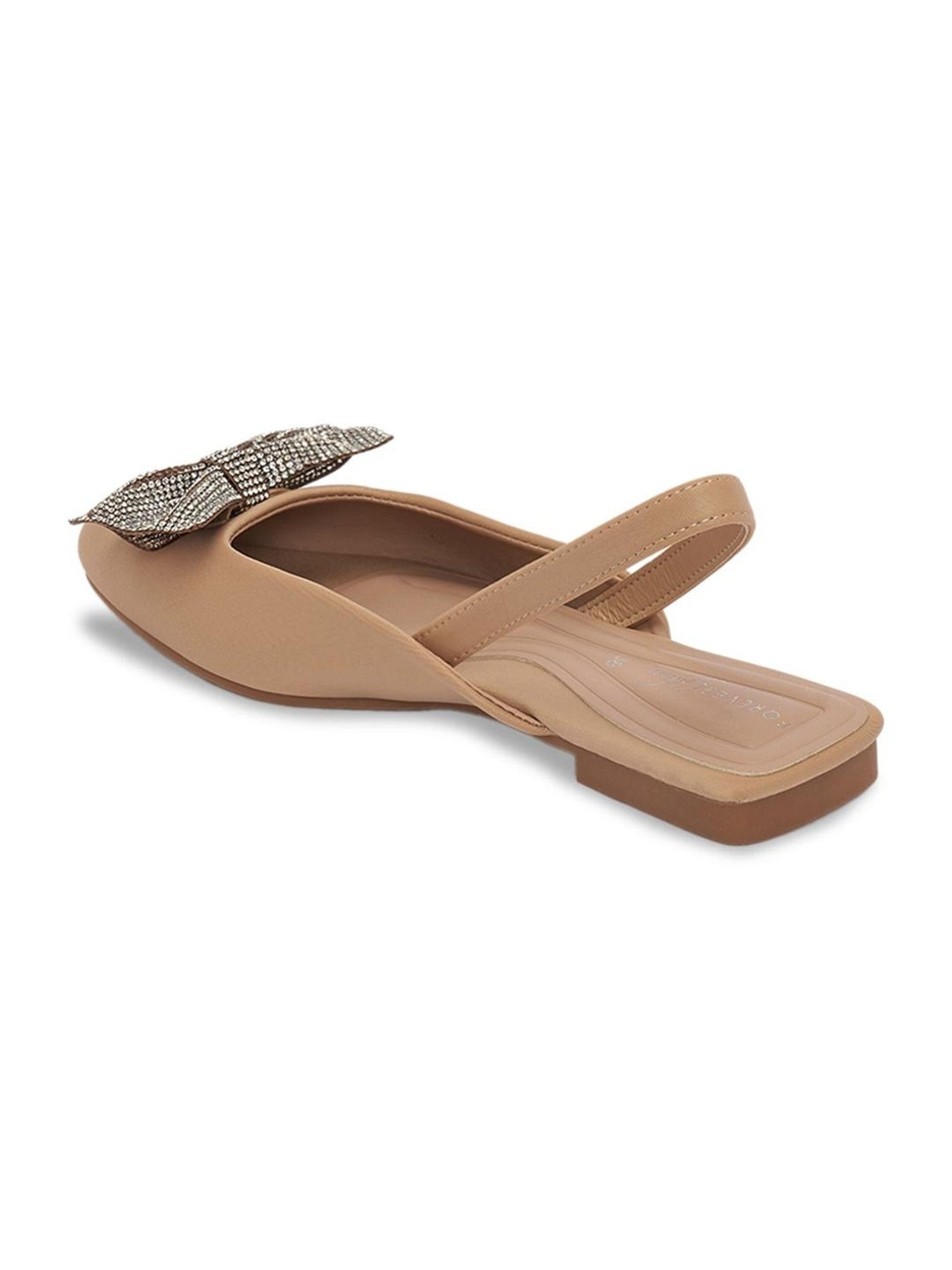 Forever Glam by Pantaloons Women's Beige Sling Back Sandals