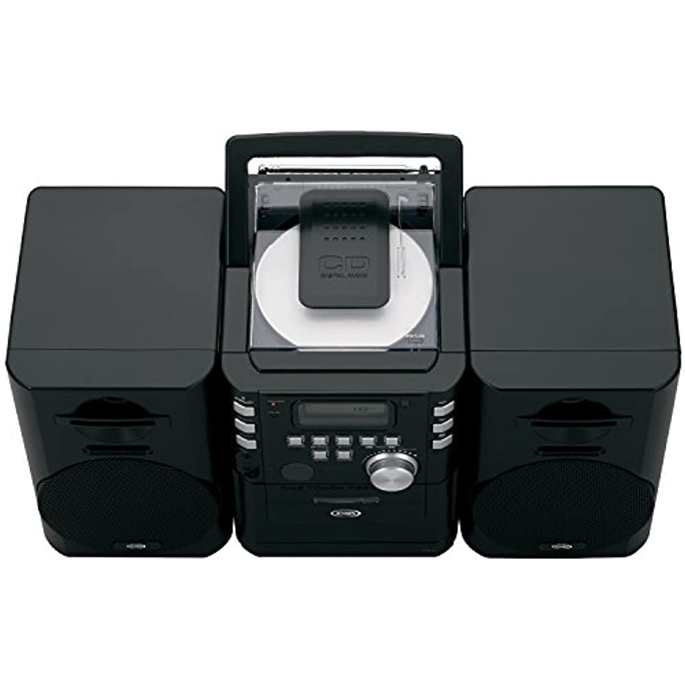 JENSEN CD-725 Portable CD Music System with Cassette & FM Stereo Radio