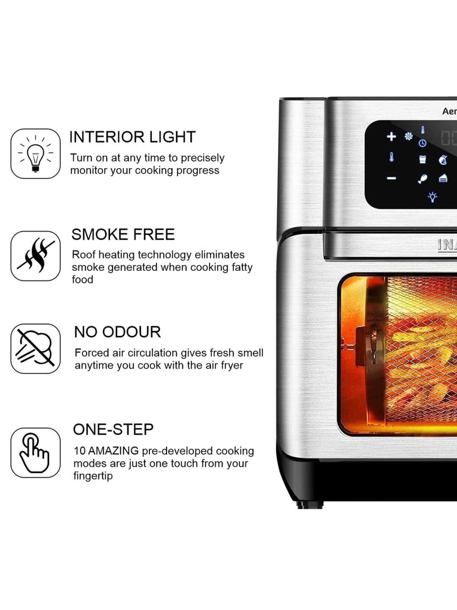 Prestige Nutrifry Black Plastic Electric Digital Touch Airfryer 4.5L