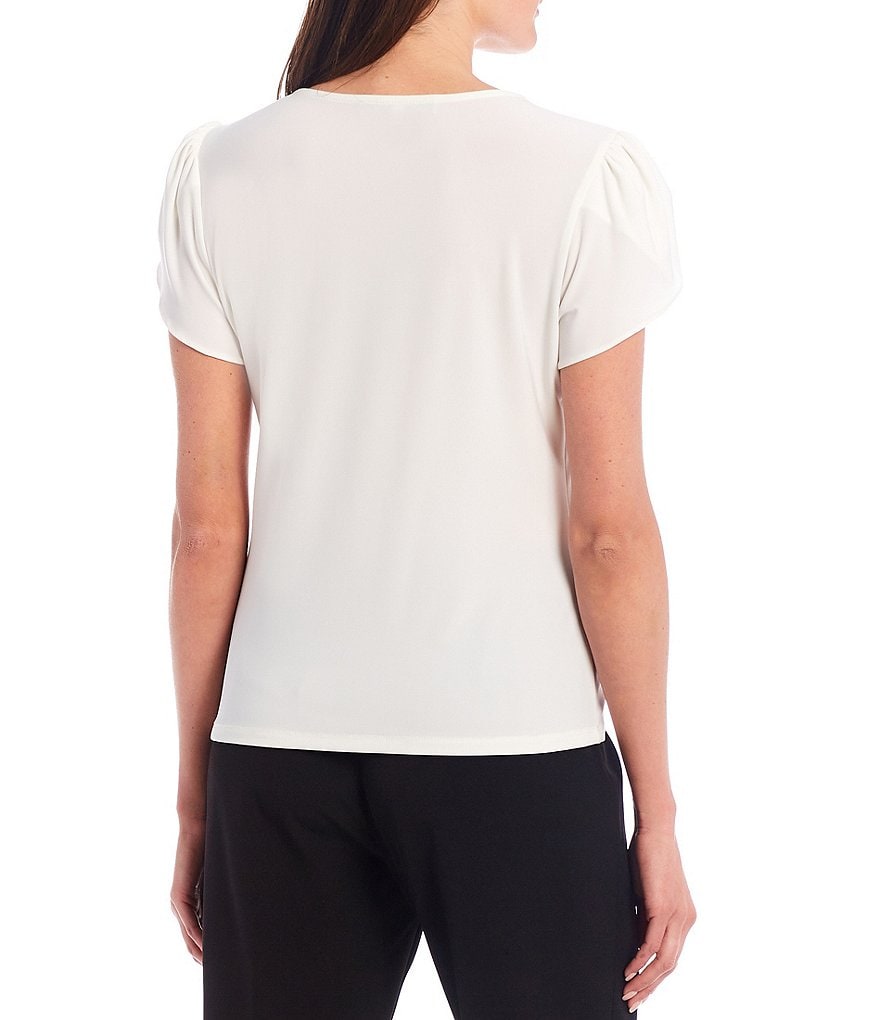 Preston & York Ariana Short Sleeve Crew Neck Knit Top