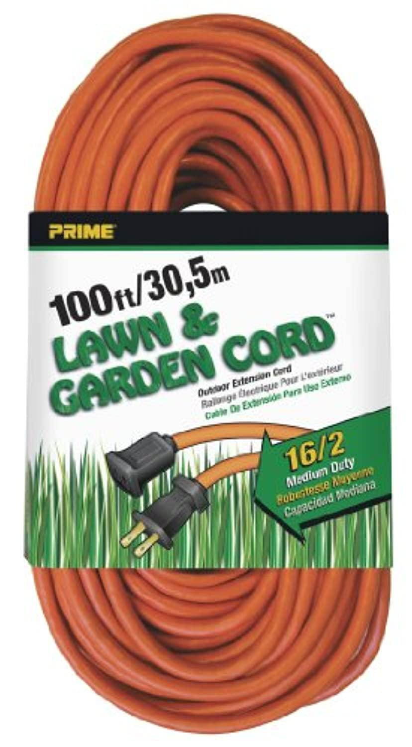 prime ec481635 100-foot 16/2 sjtw lawn and garden outdoor extension cord, orange