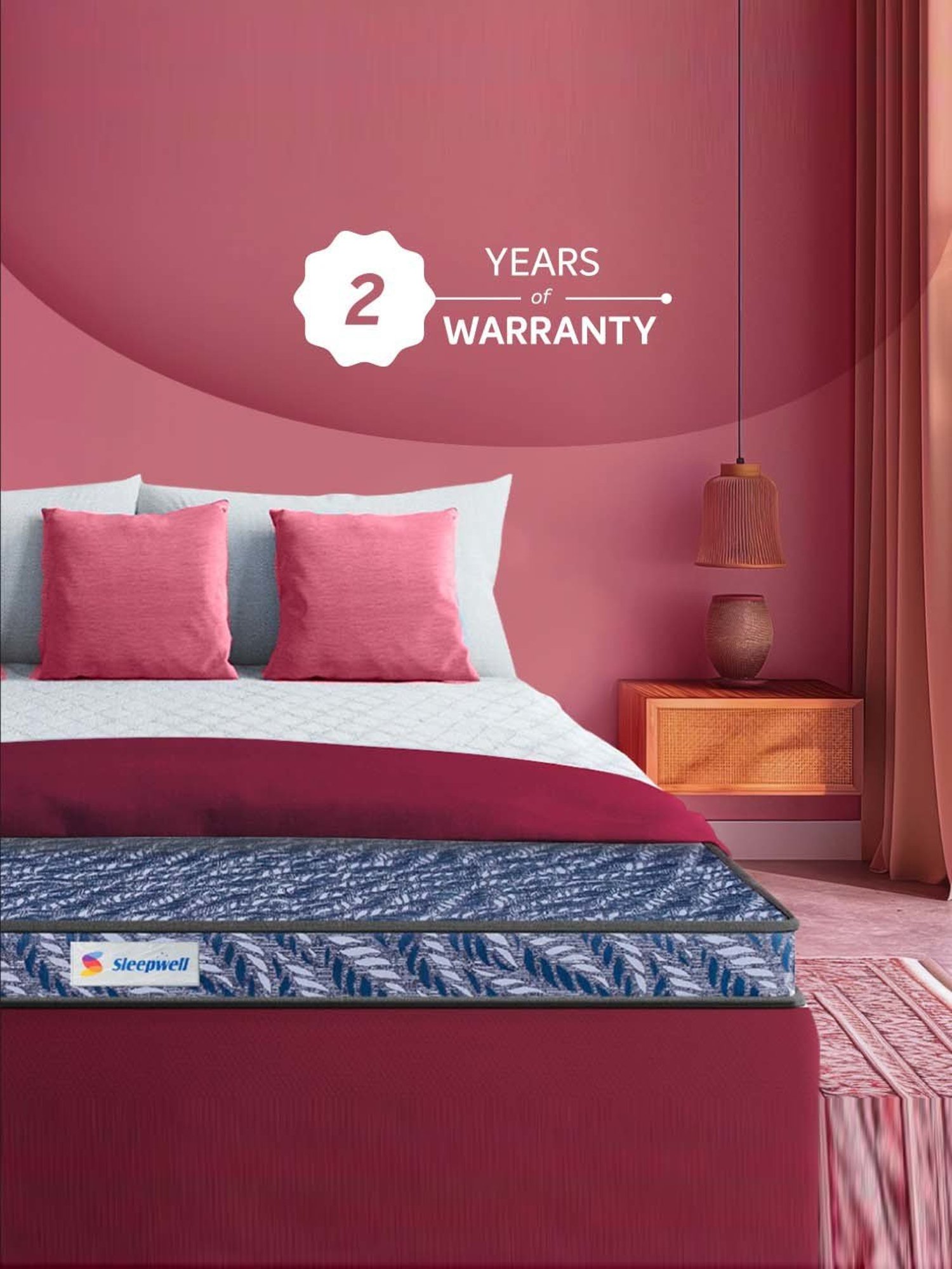 Sleepwell Utsav Blue Pu Foam Single Medium Firm Mattress