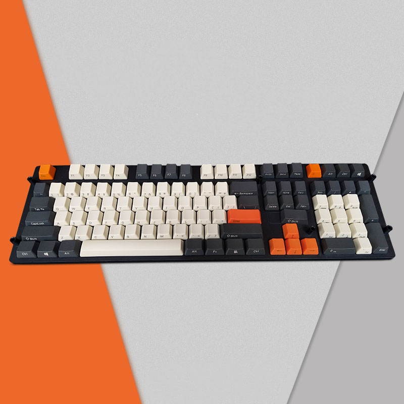 Royal Kludge RK 104 Durable PBT Keycaps Keycaps for Mechanical Keybpoard,High Translucency( Blue/White)