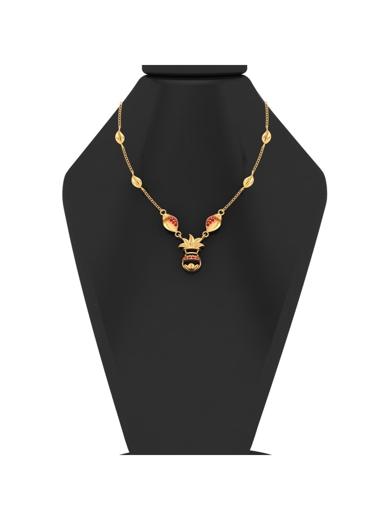 P.C. Chandra Jewellers 18k Yellow Gold Designer Kalash Necklace