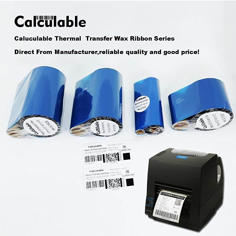 Black 252 x 1476 64mmx450m Thermal Transfer Wax Ribbon for Zebra Desktop PrinterTECDATAMAXINTERMECAVERYCITIZENSATOTSCGODEXARGOXBEIYANGPOSTEK