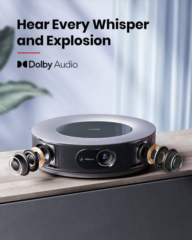 Anker Nebula Cosmos Full HD 1080p Home Entertainment Projector, 1080p Video Projector,900 ANSI Lumens, Android TV 9.0, Digital Zoom, HLG, HDR10,(Onyx Black)