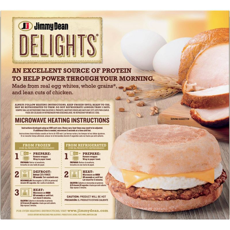 Jimmy Dean Delights Chicken Sausage, Egg Whites, & Cheese Frozen English Muffin - 4ct