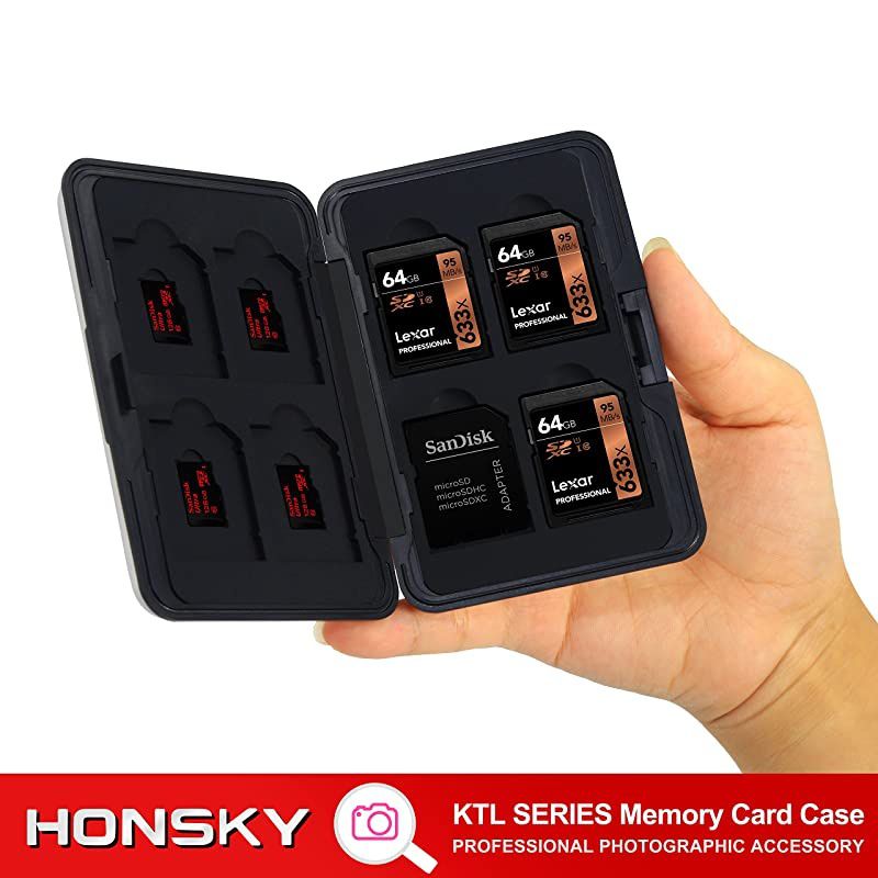 9 Sets Aluminum Water Resistant UHS-I SD Micro SD SDHC SDXC SecureDigital Memory Card Carrying Case Holder Organizer Box Keeper Computer Camera Media Storage Organization, Silver