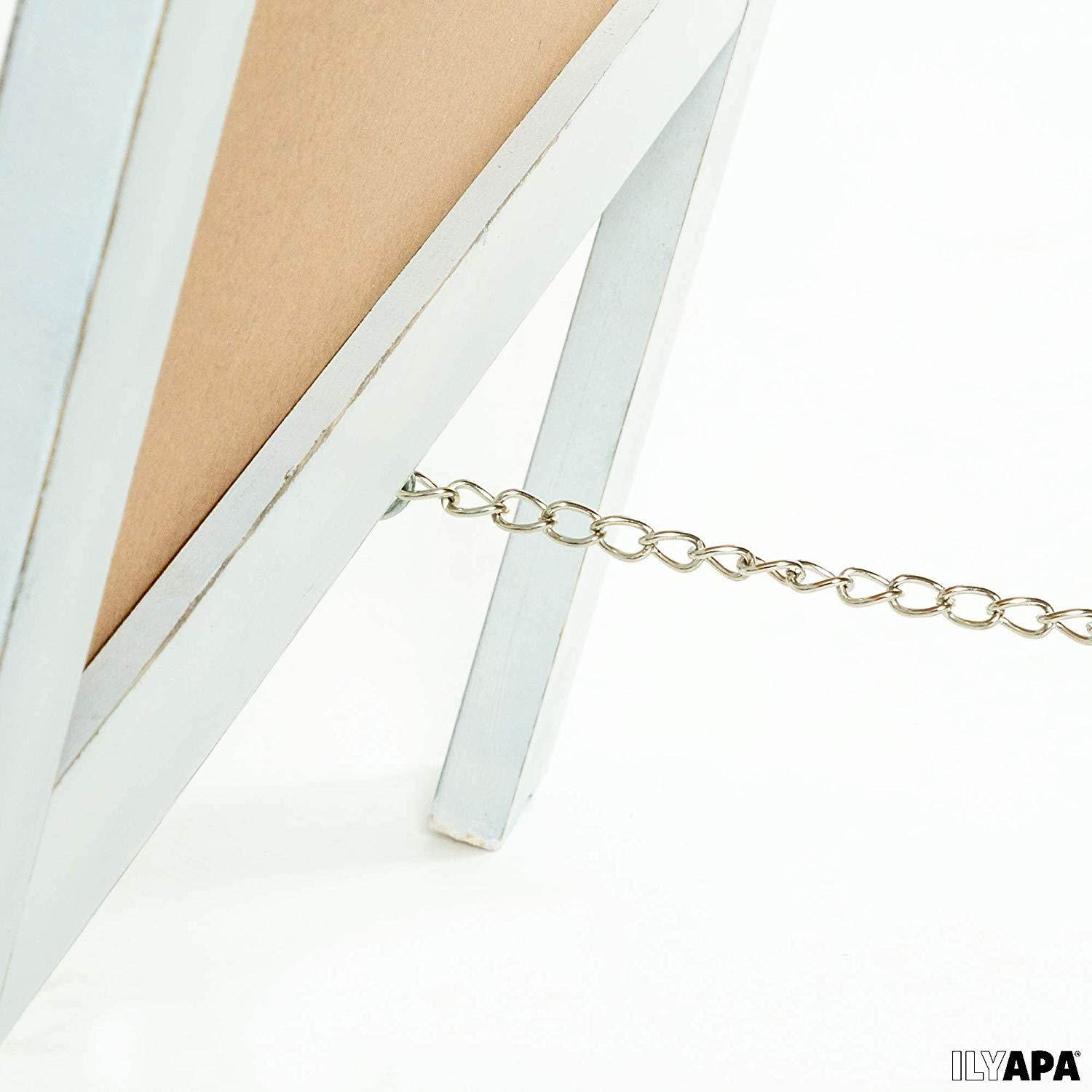 Wooden A-Frame Sign with Eraser & Chalk - 40" x 20" Magnetic Sidewalk Chalkboard &ndash; Sturdy Freestanding White Sandwich Board Menu Display for Restaurant, Business Or Wedding