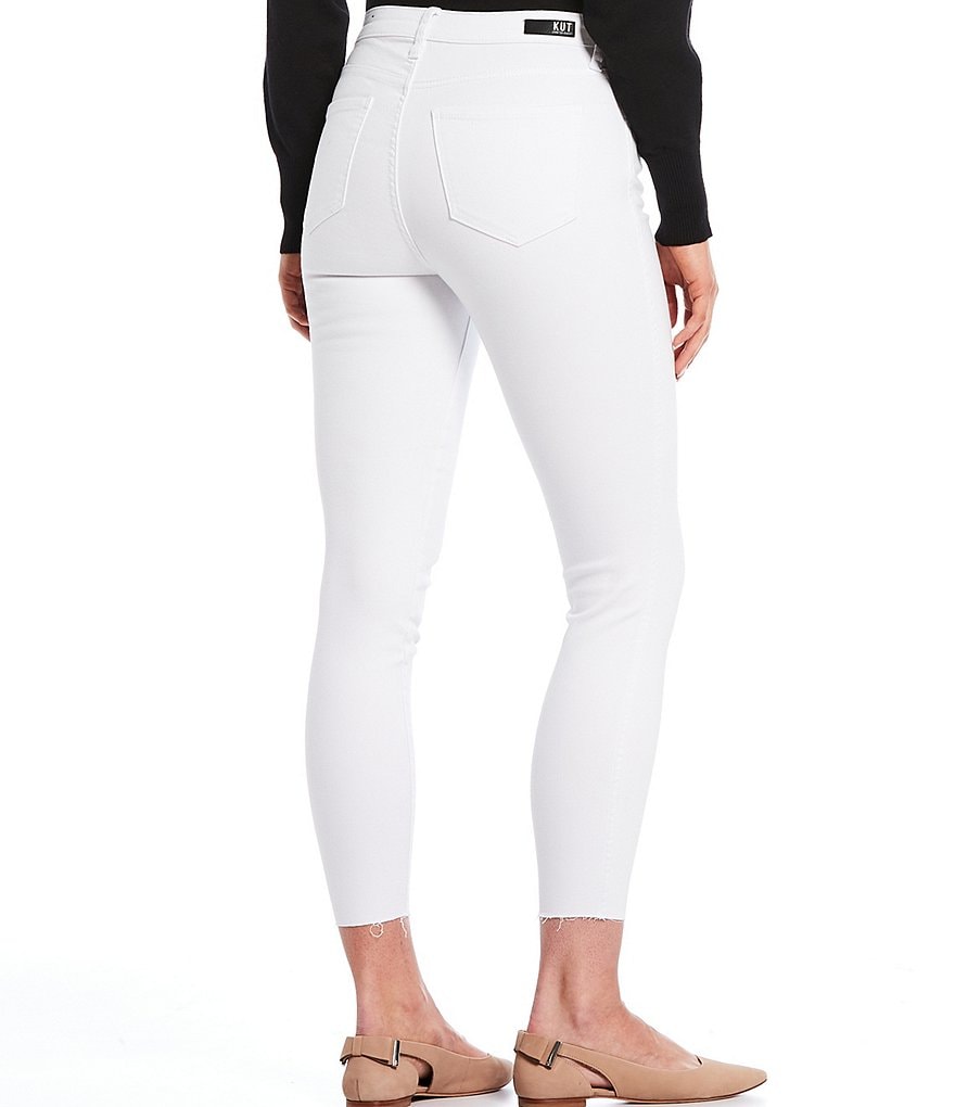 KUT from the Kloth Connie High Rise Raw Hem Ankle Skinny Jeans