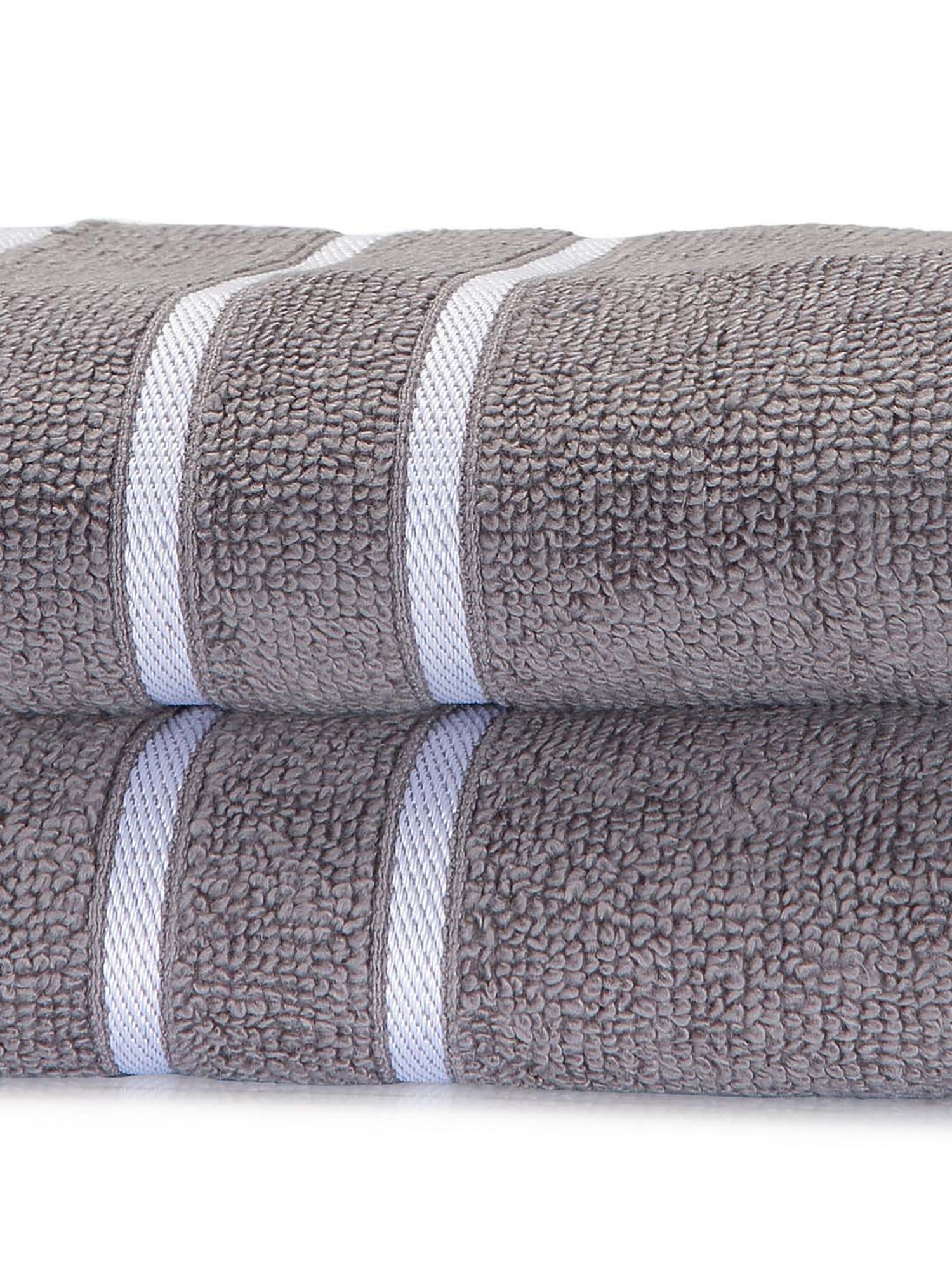 Mark Home 100% Cotton 500 GSM Zero Twist Simply Soft Grey Hand Towels - Set of 2