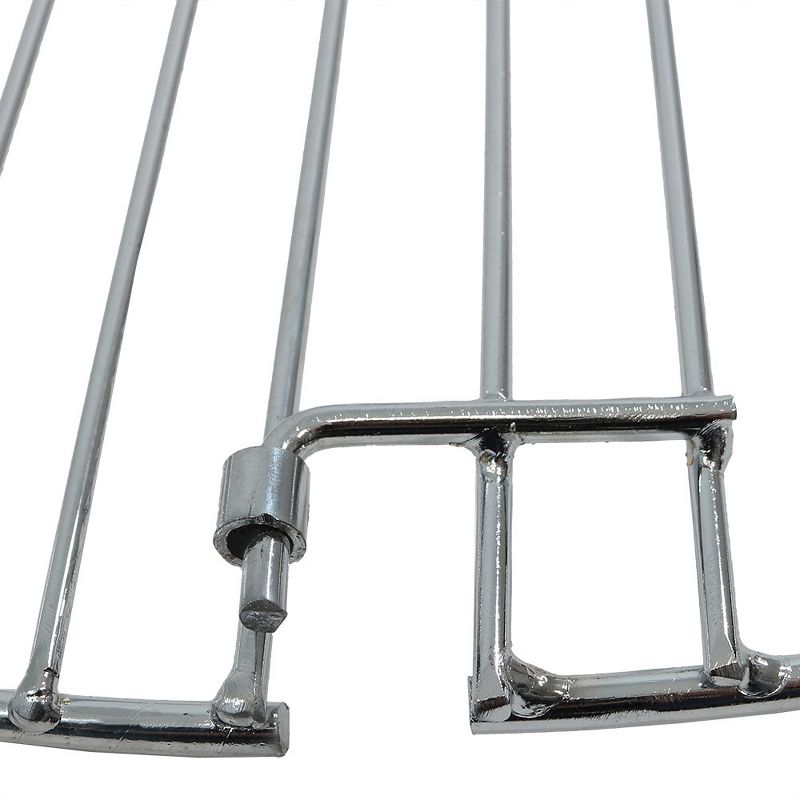 Sunnydaze Outdoor Camping Portable Heavy-Duty Foldable Chrome-Plated Fire Pit Cooking Grill Grate - 36"