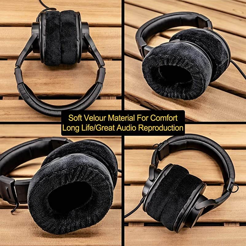 Ear Pads Compatible with ATHM50x M50 M40 Arctis 7 Arctis Pro ATHWS1100iS HD280 Pro SRH 440 MDR7506 V6 Headphone Memory Foam Earpads Black Velvet