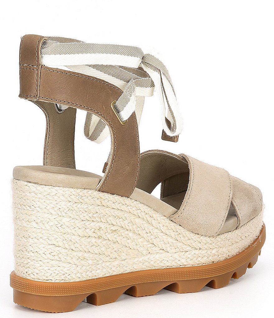 Sorel Joanie II High Ankle Lace Wedge Sandals