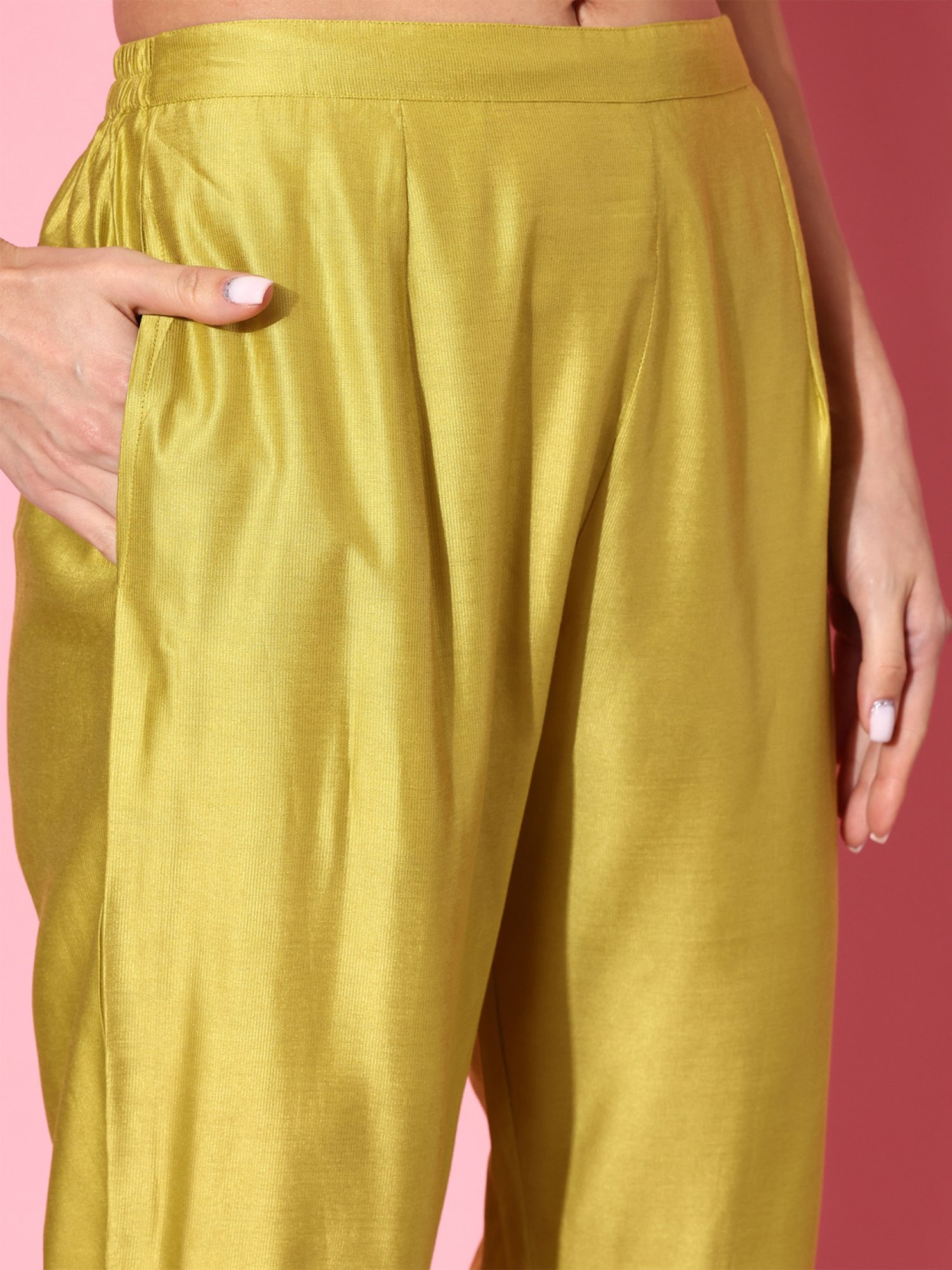 Indo Era Green Embroidered Kurta Pant Set With Dupatta