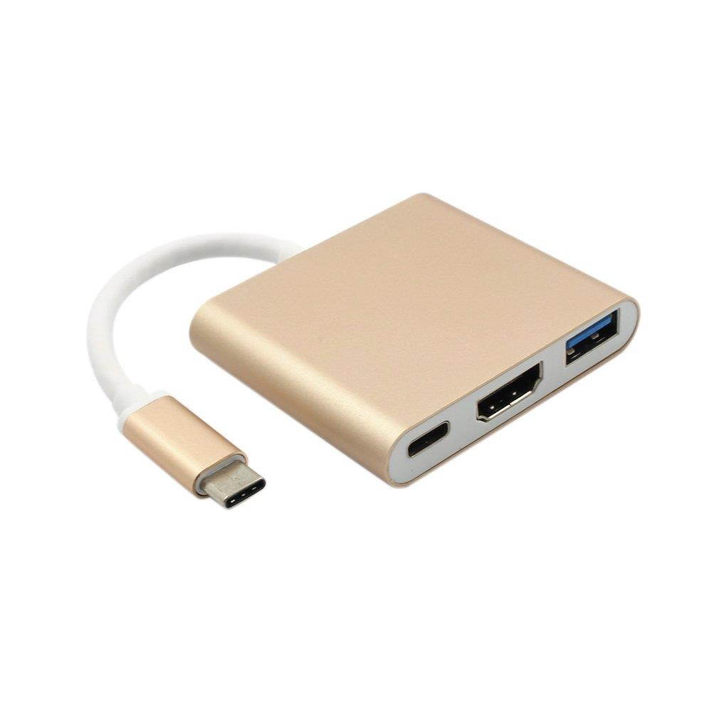 USB 3.1 Type-C to 4K HDMI USB 3.0 Adapter 3-in-1 Hub For Apple for Macbook
